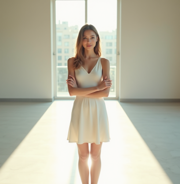 Apprendre à poser des limites pour retrouver un vrai équilibre Jeune femme confiante debout près d'une ligne blanche