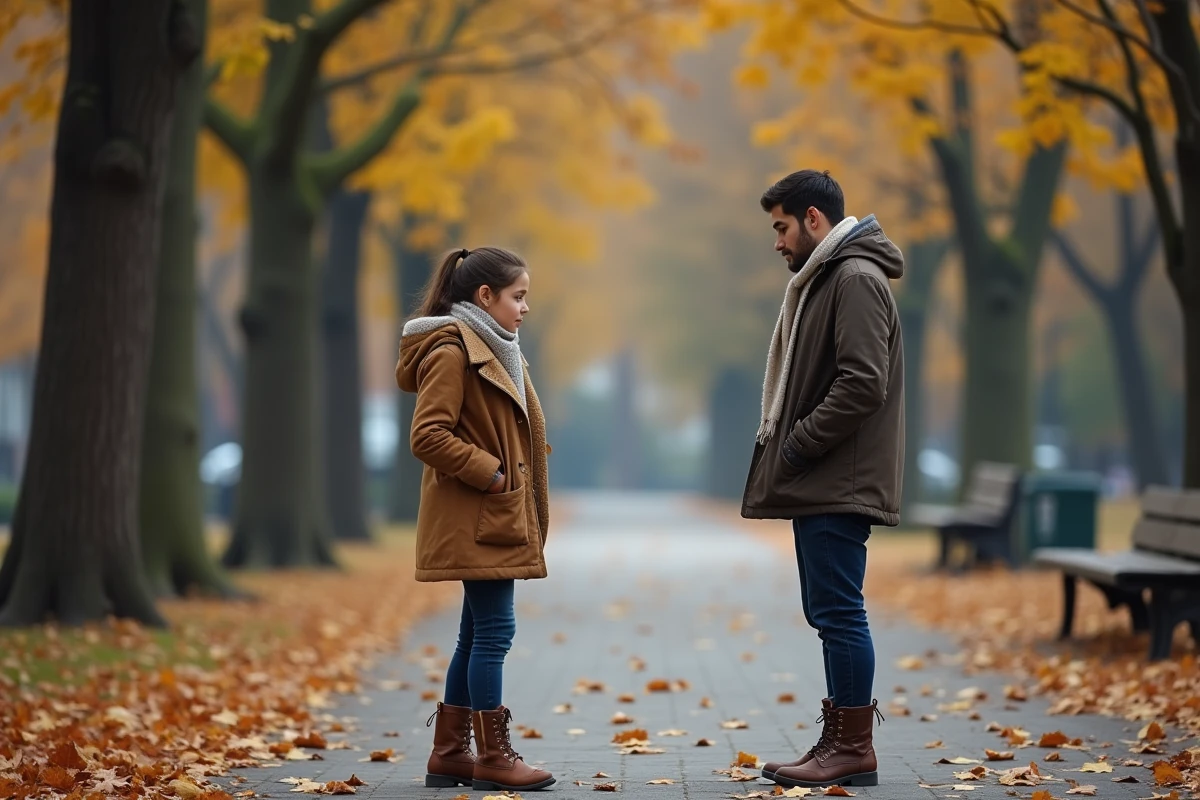 Frere et soeur dans un parc d