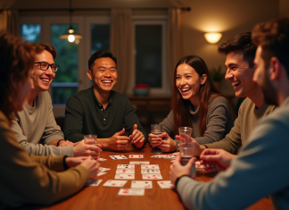Les meilleurs conseils pour animer une soirée avec le jeu de cartes Président Groupe d'amis jouant au Président dans un salon chaleureux